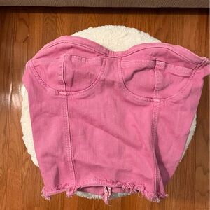 Revolve Pink Crop Top